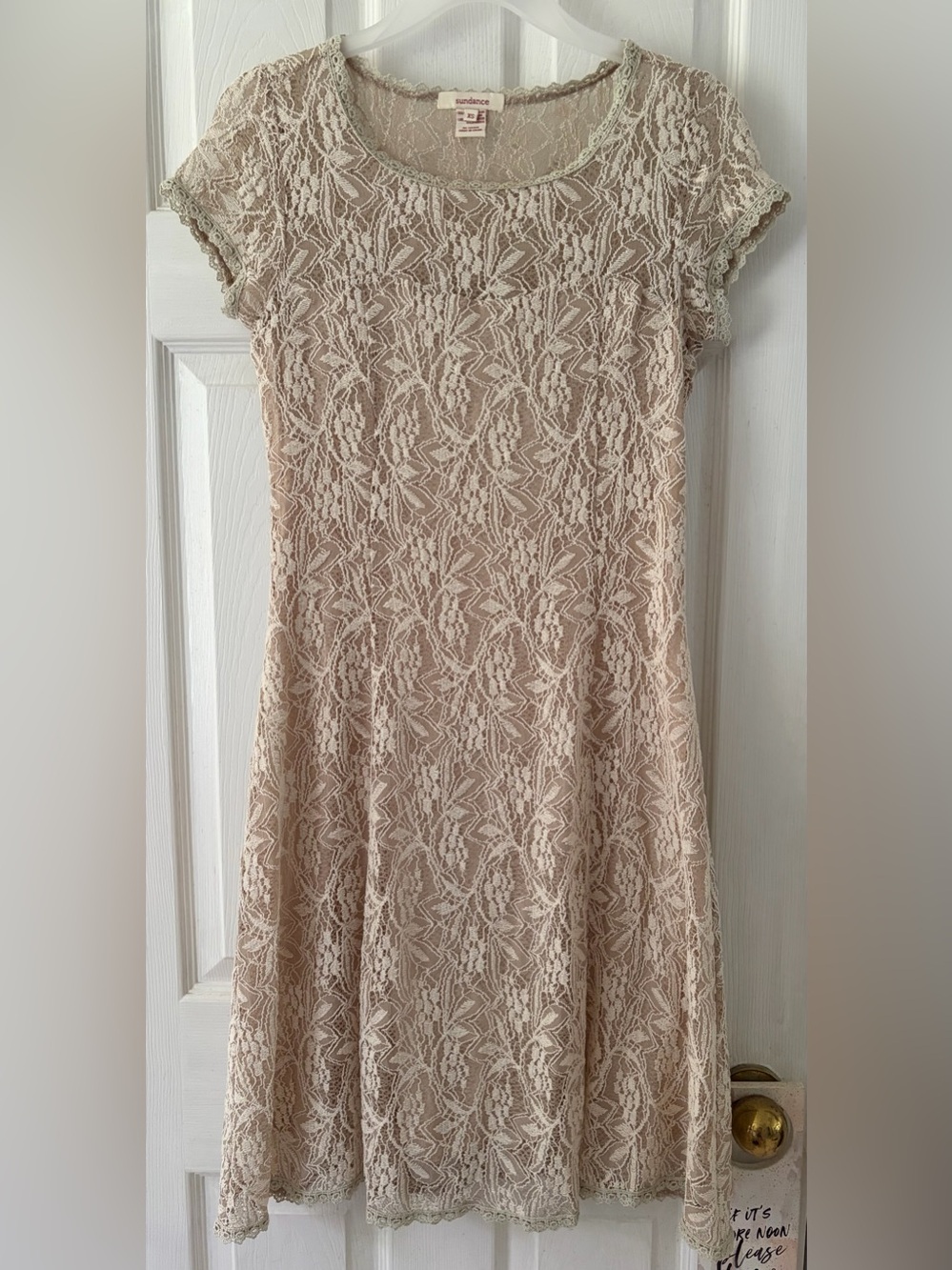 Sundance Blush Lace Midi Dress